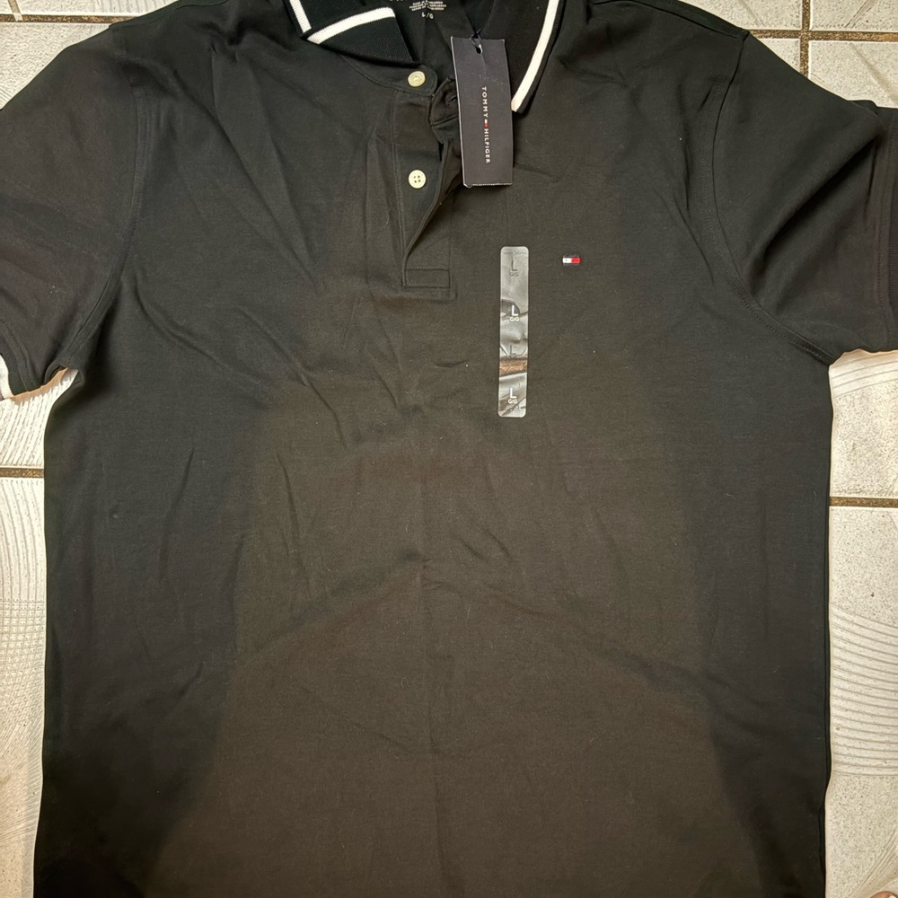 Tommy Hilfiger Men's Polo Shirt in Black